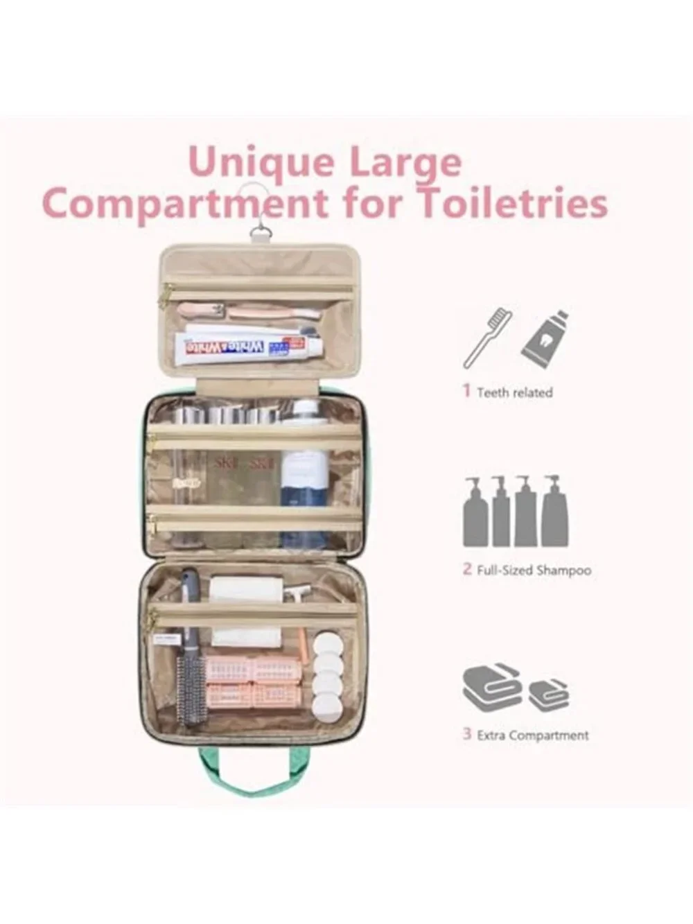 Detachable Travel Toiletry Bag for Women - Large Toiletry Bags for Traveling